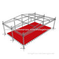 Aluminum plywood stage, made of 18mm thickness plywood and aluminum frame with high hardness